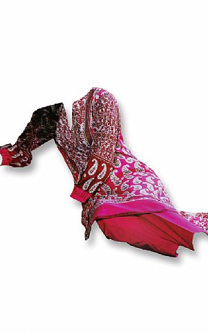  Hot Pink Cotton Lawn Suit | Pakistani Dresses in USA- Image 2